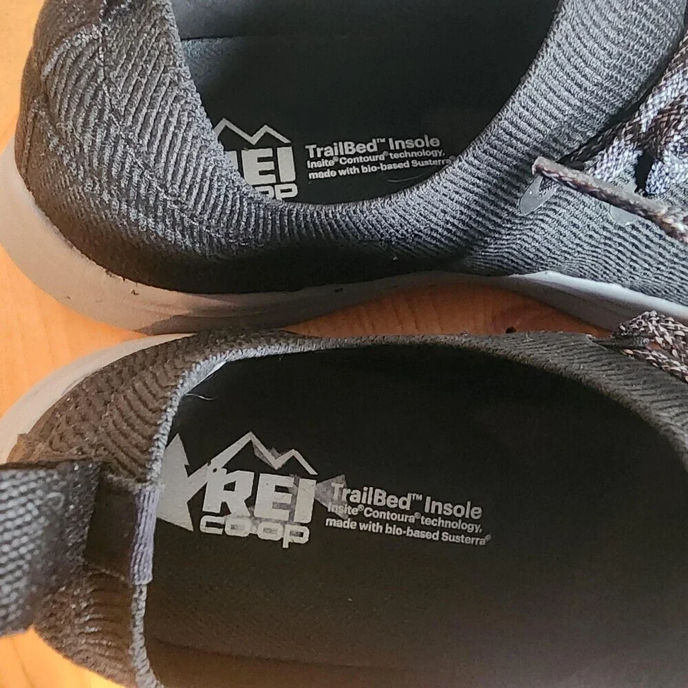 REI Co-op Knit Shoes Mens Size 12 Black TrailBed Walking Sneakers 002849